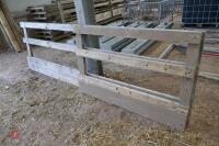 2 WOODEN HOMEMADE FEED BARRIERS