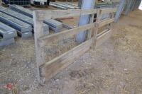 2 WOODEN HOMEMADE FEED BARRIERS - 2