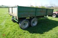 1980 WEEKS 12' TWIN AXLE TIPPING TRAILER - 7