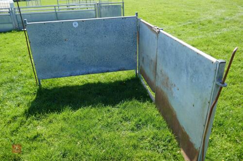 2 GALVANISED SHEETED HURDLES