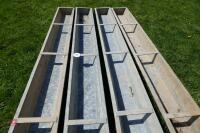 4 IAE 9' GALV GROUND FEED TROUGHS - 4