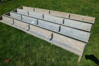 4 IAE 9' GALV GROUND FEED TROUGHS - 5