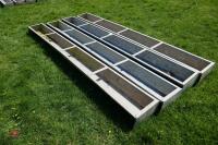 4 IAE 9' GALV GROUND FEED TROUGHS - 9