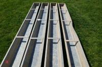 4 IAE 9' GALV GROUND FEED TROUGHS - 4