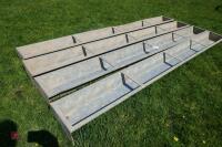 4 IAE 9' GALV GROUND FEED TROUGHS - 5