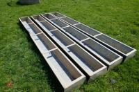 4 IAE 9' GALV GROUND FEED TROUGHS - 6