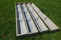 4 IAE 9' GALV GROUND FEED TROUGHS - 10