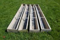 4 IAE 9' GALV GROUND FEED TROUGHS - 4