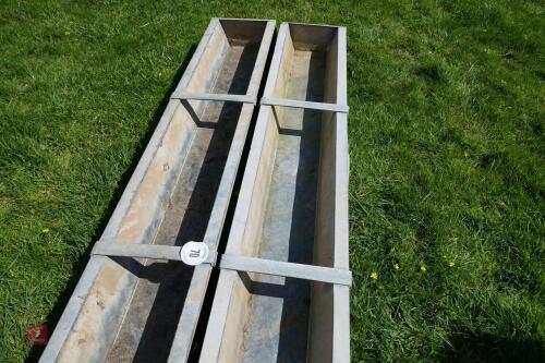 2 9' GALVANISED GROUND FEED TROUGHS