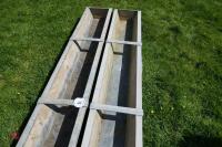 2 9' GALVANISED GROUND FEED TROUGHS