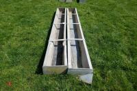 2 9' GALVANISED GROUND FEED TROUGHS - 4