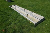 2 9' GALVANISED GROUND FEED TROUGHS - 6