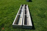 2 9' GALVANISED GROUND FEED TROUGHS - 7
