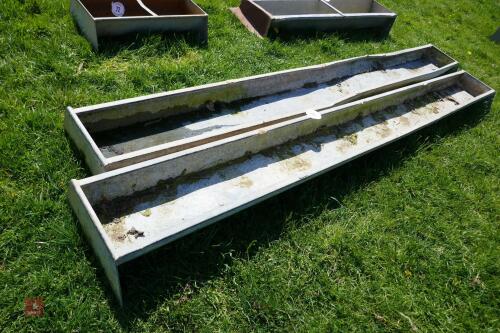 2 9' GALVANISED GROUND FEED TROUGHS