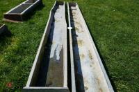 2 9' GALVANISED GROUND FEED TROUGHS - 2