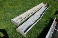 2 9' GALVANISED GROUND FEED TROUGHS - 5