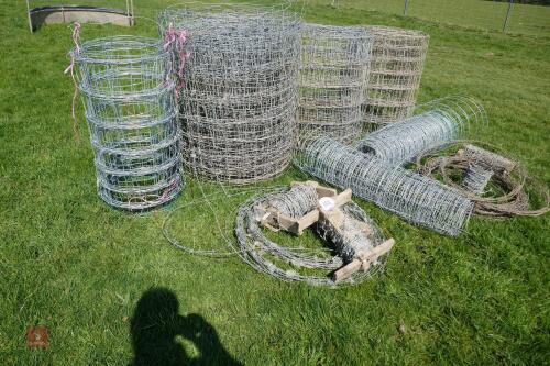 PART ROLLS OF STOCK WIRE & BARBED WIRE