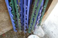 33 FENCE STAKES & REEL OF WIRE - 2