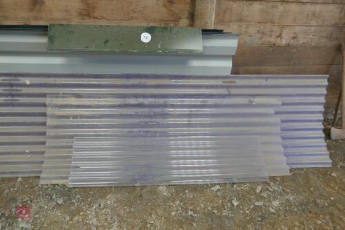 QTY PERRSPEX & ROOFING SHEETS