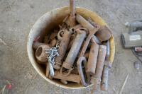 BUCKET OF TRACTOR PINS & BALLS