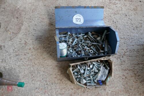 TOOL BOX & BOX OF NUTS & BOLTS ETC