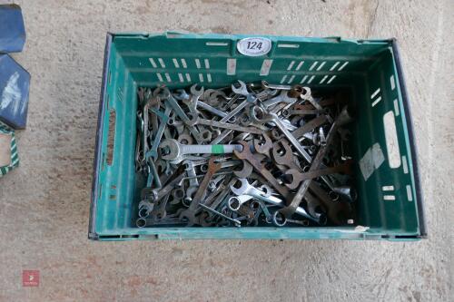 LARGE TRAY OF SPANNERS