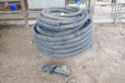 100M ROLL OF PERFORATED 4" DRAINAGE PIPE