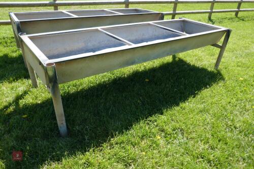 GALVANISED FREESTANDING CATTLE BEEF TROUGH