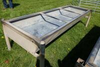 GALVANISED FREESTANDING CATTLE BEEF TROUGH - 2