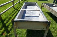 GALVANISED FREESTANDING CATTLE BEEF TROUGH - 3