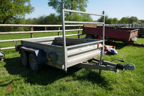 INDESPENSION 8'6" X 5'4" TWIN AXLE FLATBED TRAILER
