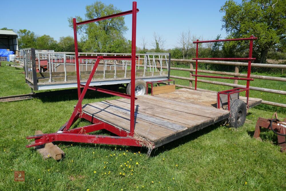 12' X 7'5" SINGLE AXLE BALE TRAILER