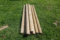8 7' WOODEN FENCE POSTS - 3