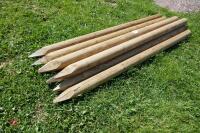 8 7' WOODEN FENCE POSTS - 5