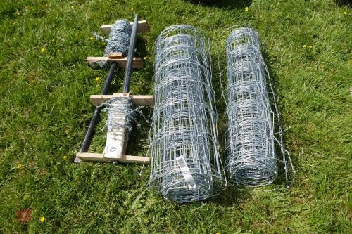 2 PART ROLLS OF STOCK FENCING & 2 PART