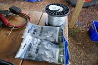 ROLL OF ELECTRIC WIRE & 2 BAGS OF GRIPS - 6