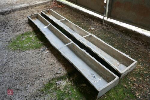 2 9FT GALV FEED TROUGHS