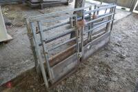 2 7FT METAL FRAMED FEED BARRIERS - 2