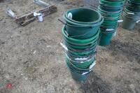 15 GREEN PLASTIC BUCKETS - 4