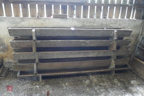 10 8FT WOODEN TROUGHS