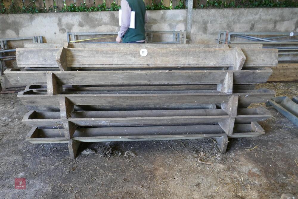 10 8FT WOODEN TROUGHS