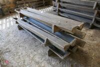 8 8FT WOODEN FEED TROUGHS - 4