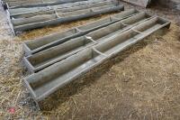 3 9FT GALVANISED FEED TROUGHS - 3