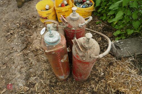 4 VINTAGE FIRE EXTINGUISHERS