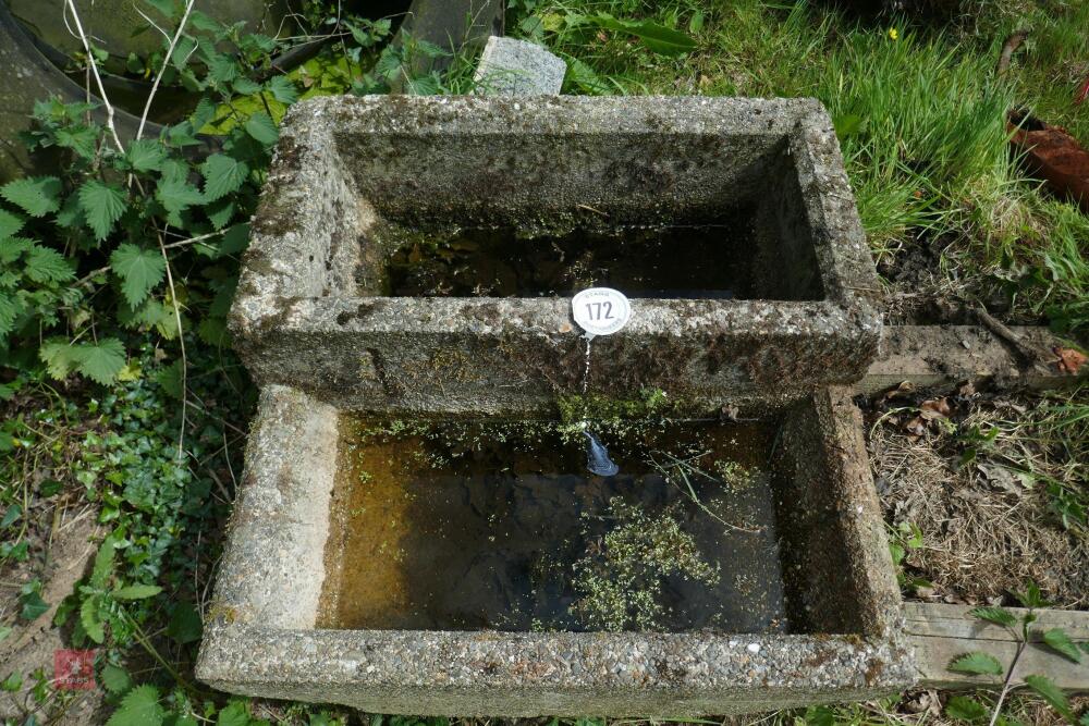 2 STEP CONCRETE WATER TROUGH/PLANTER