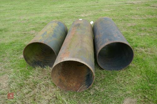 3 LENGTHS OF STEEL PIPE