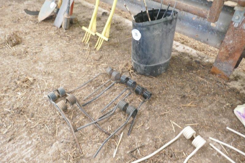 QTY OF HAYBOB TINES WITH SPRINGS