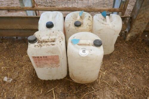 5 x 25L WATER CONTAINERS