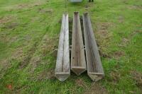 3 8FT WOODEN TROUGHS - 6