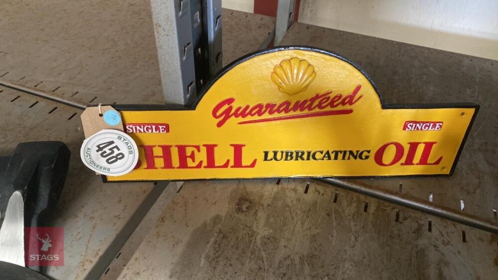 CAST IRON SHELL SIGN